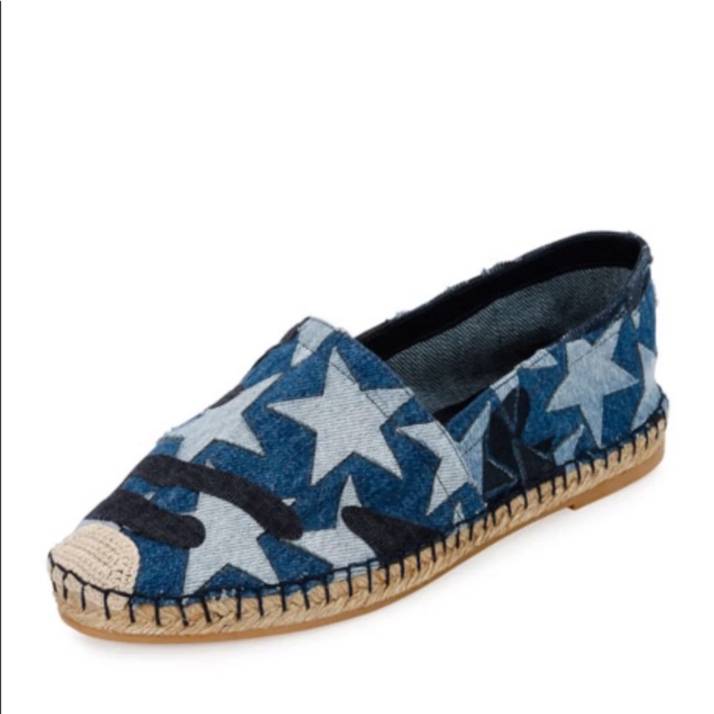 Denim star Valentino flats worn once - Picture 1 of 5